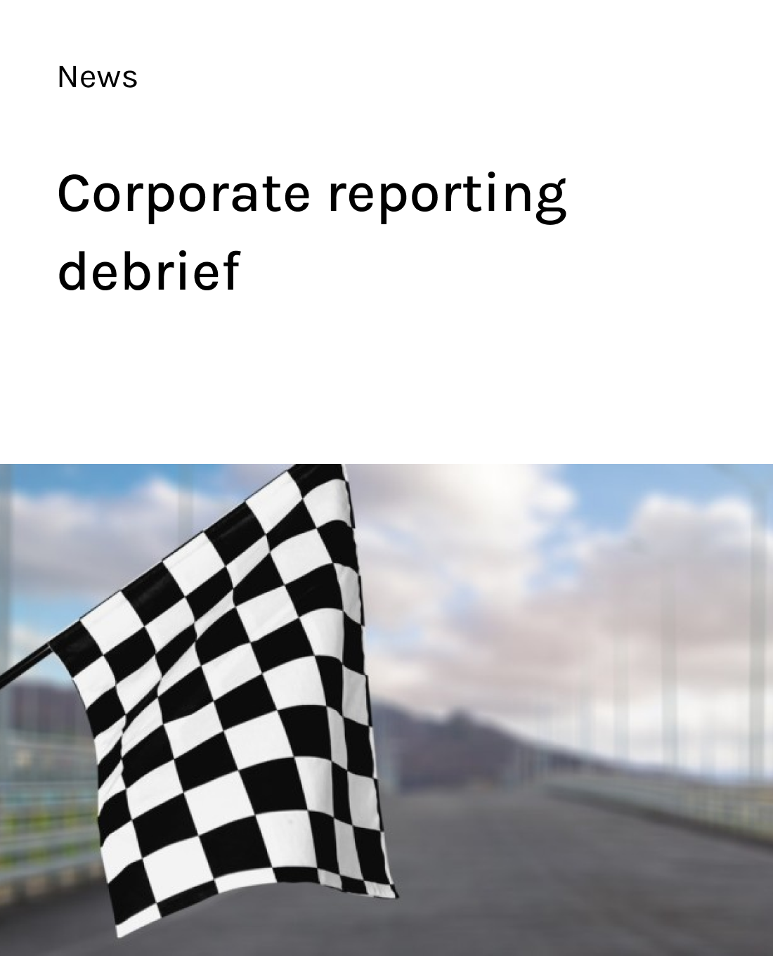Corporate reporting debrief